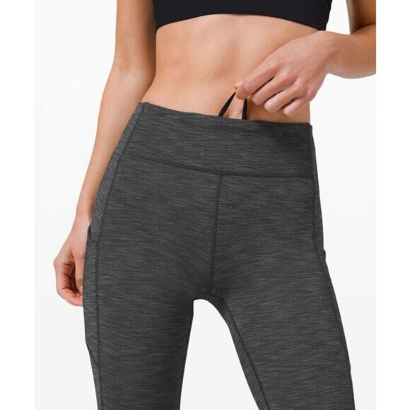 LULULEMON Speed Up Tight 28" Size 6 Heathered Black - Picture 4 of 10
